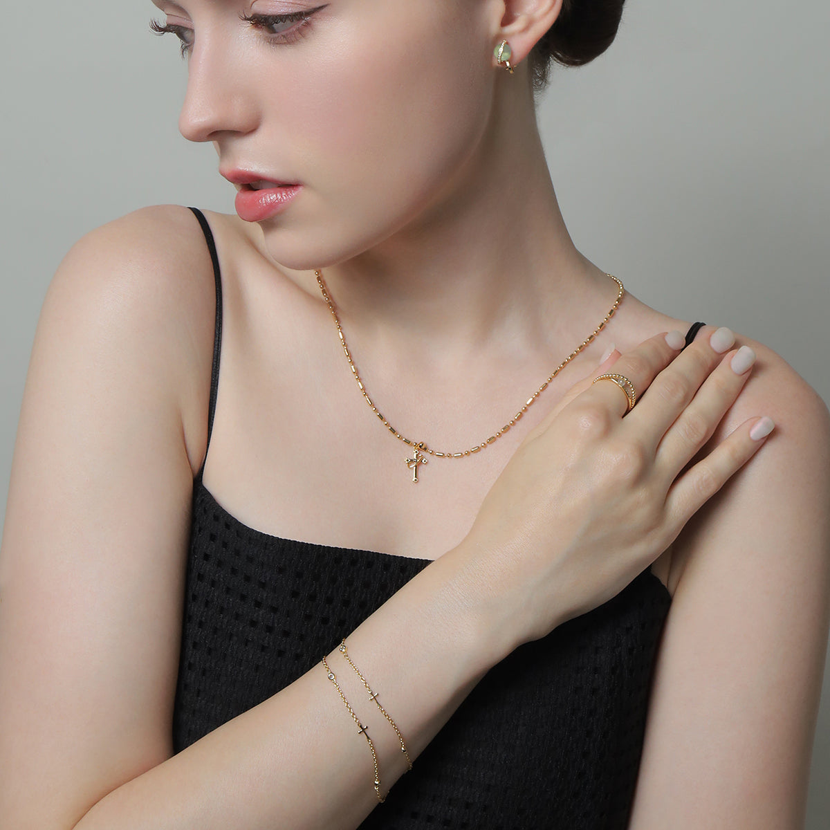 《Bracelet》Cross Planet|Gold (Luxe)
