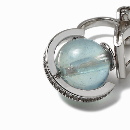《Clip-on earrings》Blue Planet ｜Silver　（Casual）