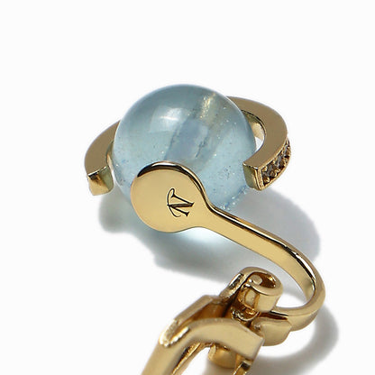 《Clip-on earrings》Blue Planet ｜Gold　（Casual）