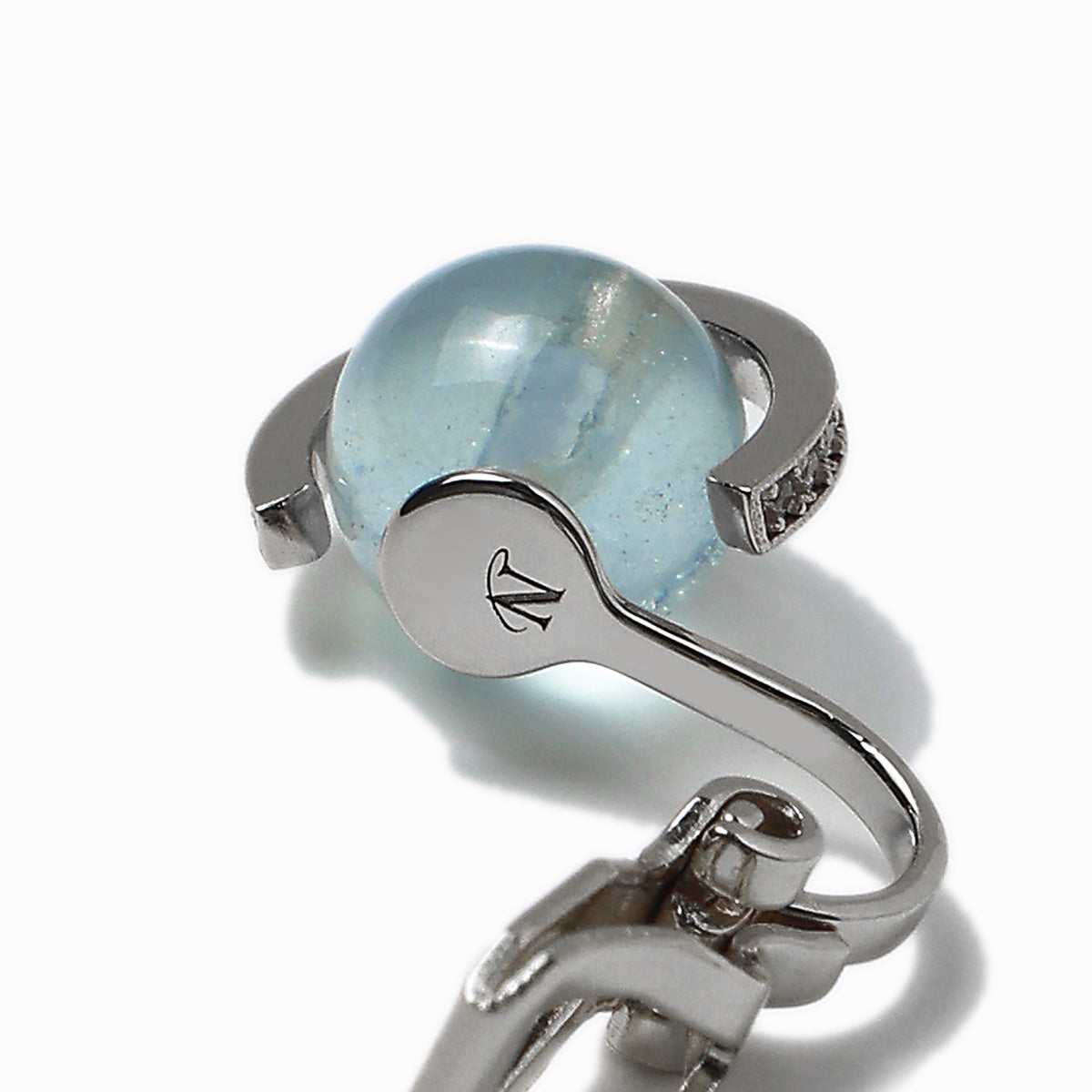 《Clip-on earrings》Blue Planet ｜Silver　（Casual）