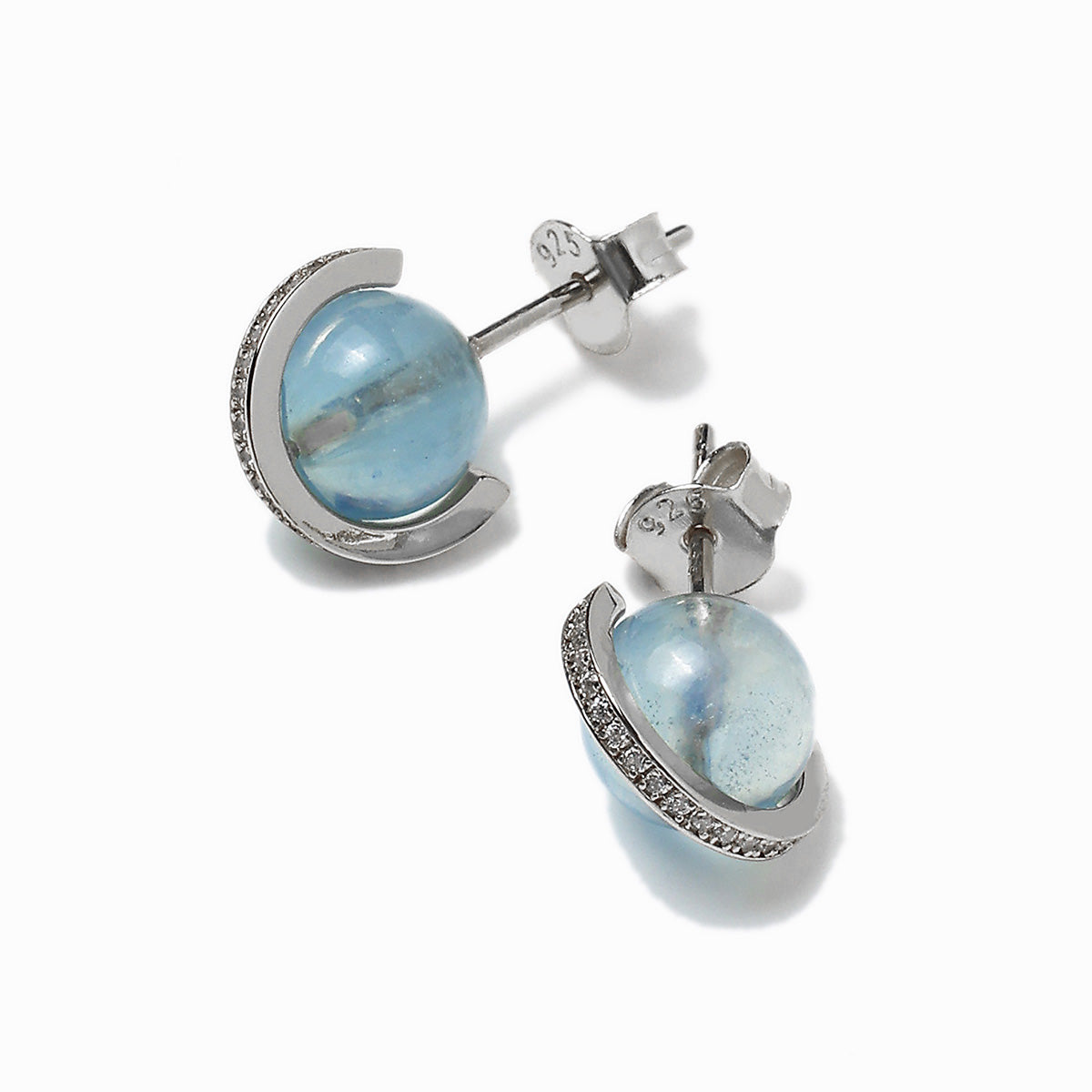 《Pierced earrings》Blue Planet ｜Silver（Luxe）