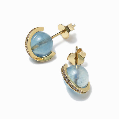 《Pierced earrings》Blue Planet ｜Gold　（Casual）