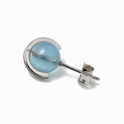 《Pierced earrings》Blue Planet ｜Silver　（Casual）