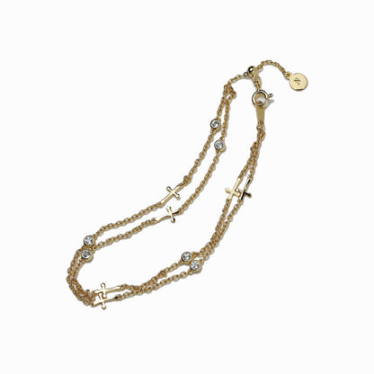 《Bracelet》Cross Planet｜Gold　（Luxe）