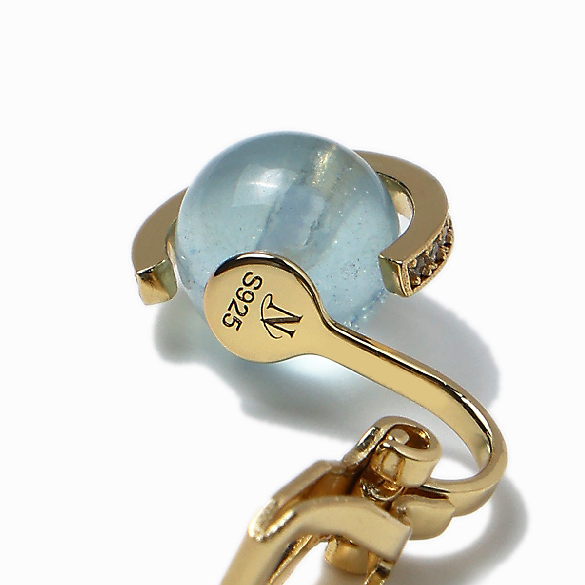 《Clip-on earrings》Blue Planet ｜Gold　（Luxe）