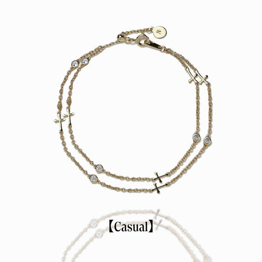 《Bracelet》Cross Planet｜Gold　（Casual）
