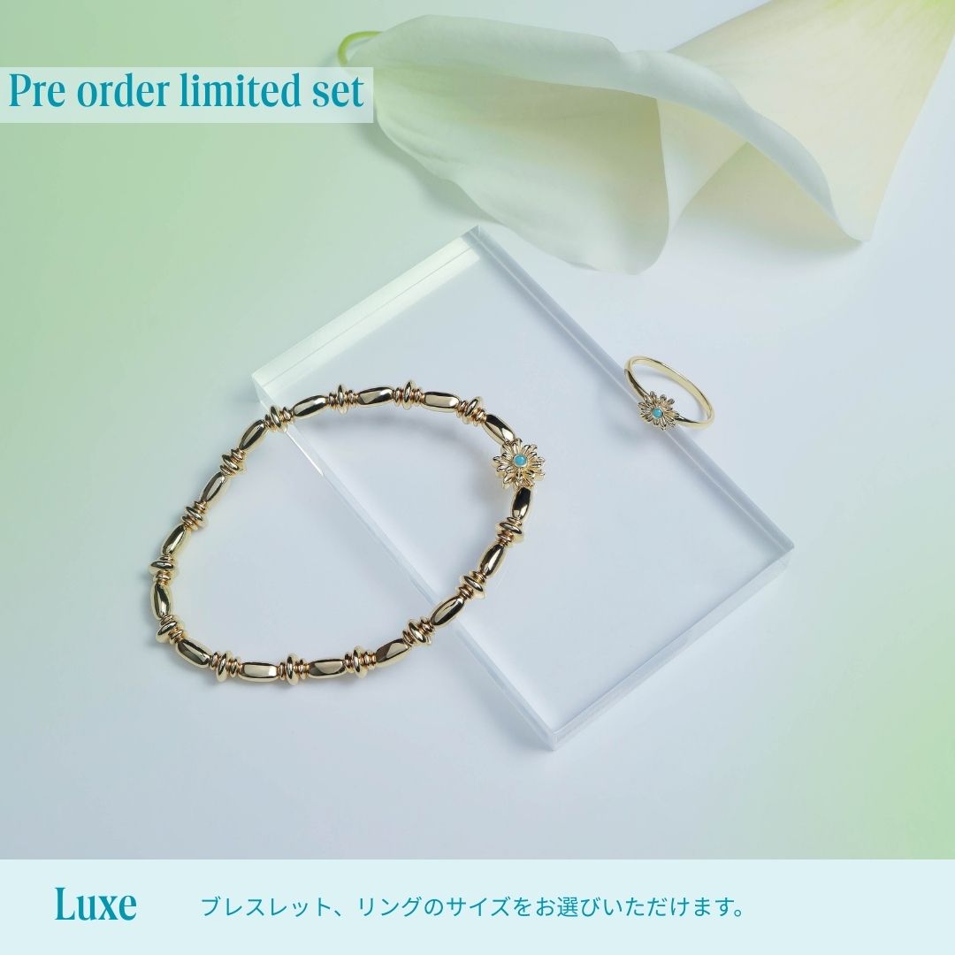 《Wish To Flower》Bracelet＆Ring Set｜Gold（Luxe）