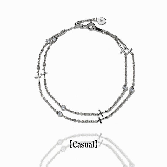 《Bracelet》Cross Planet｜Silver（Casual）