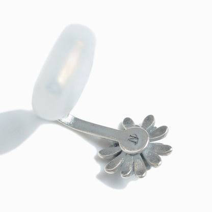 《夾式耳環》藍色綻放｜銀色（休閒款）