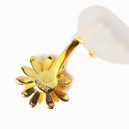 《夾式耳環》藍色綻放｜金色（奢華款）