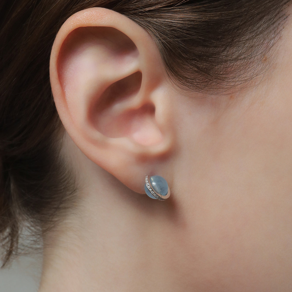 《Pierced earrings》Blue Planet ｜Silver　（Casual）