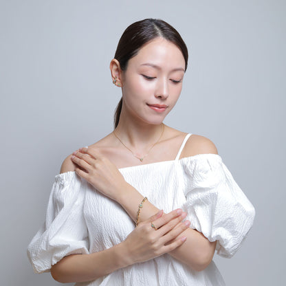 《Necklace》Blue Petal Bloom｜Glod （Casual）