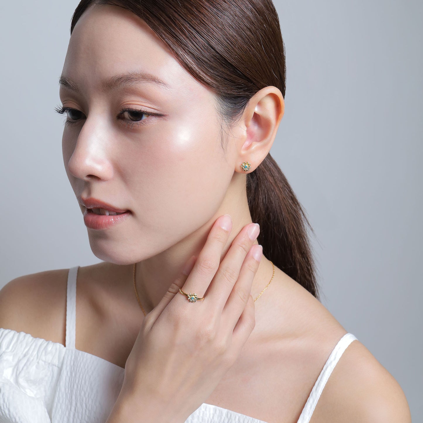 《Wish To Flower》Bracelet＆Ring Set｜Gold（Luxe）