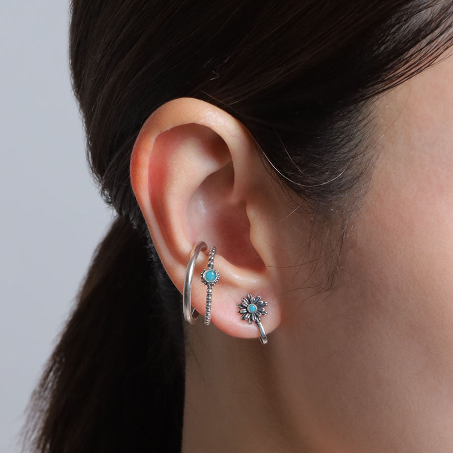 《Earcuffring》 Twilight Flower Set ｜Silver（Casual)