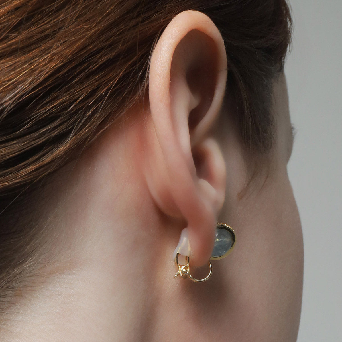 《Clip-on earrings》Blue Planet ｜Gold　（Luxe）