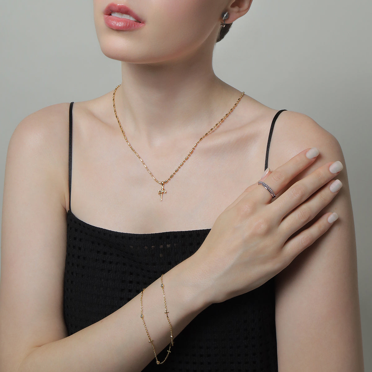 《Grace of Planet》Necklace＆Ear Items Set ｜Gold（Luxe）