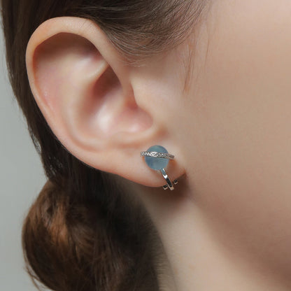 《Grace of Planet》Necklace＆Ear Items Set ｜Silver（Luxe）