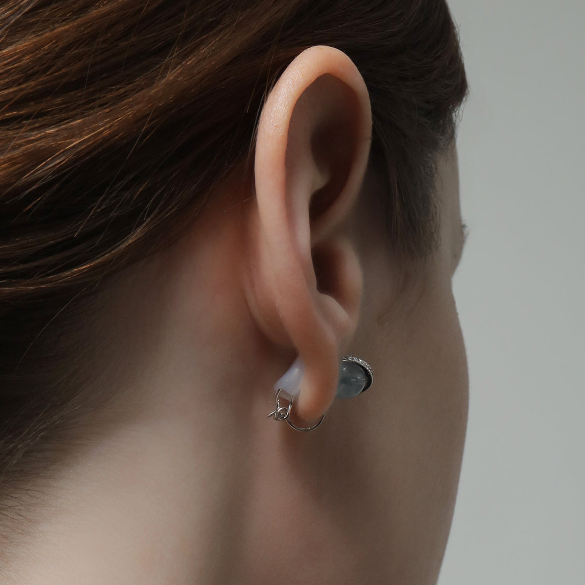 《Clip-on earrings》Blue Planet ｜Silver　（Casual）