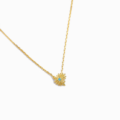 《Necklace》Blue Petal Bloom｜Glod （Casual）