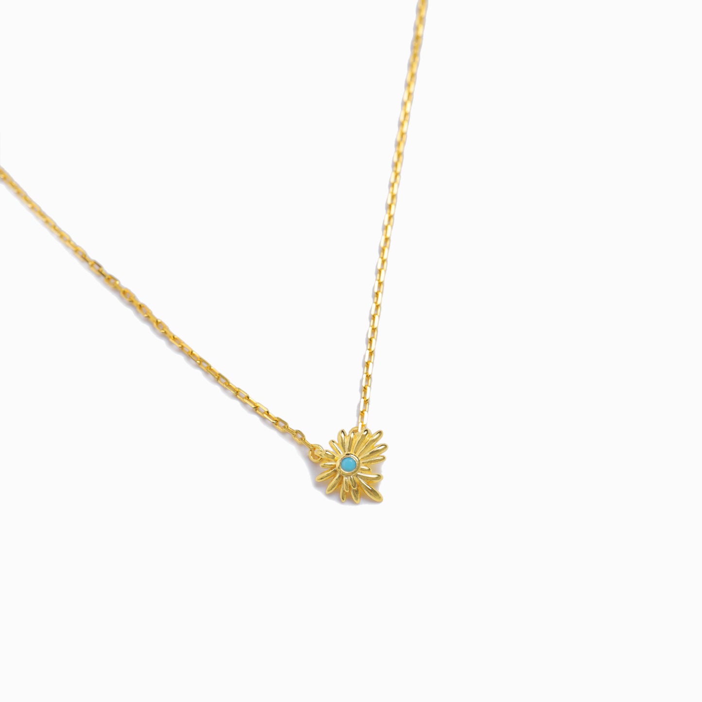 《Necklace》Blue Petal Bloom｜Glod （Luxe)