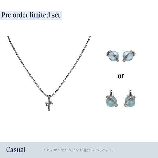 《Grace of Planet》Necklace＆Ear Items Set ｜Silver（Casual）