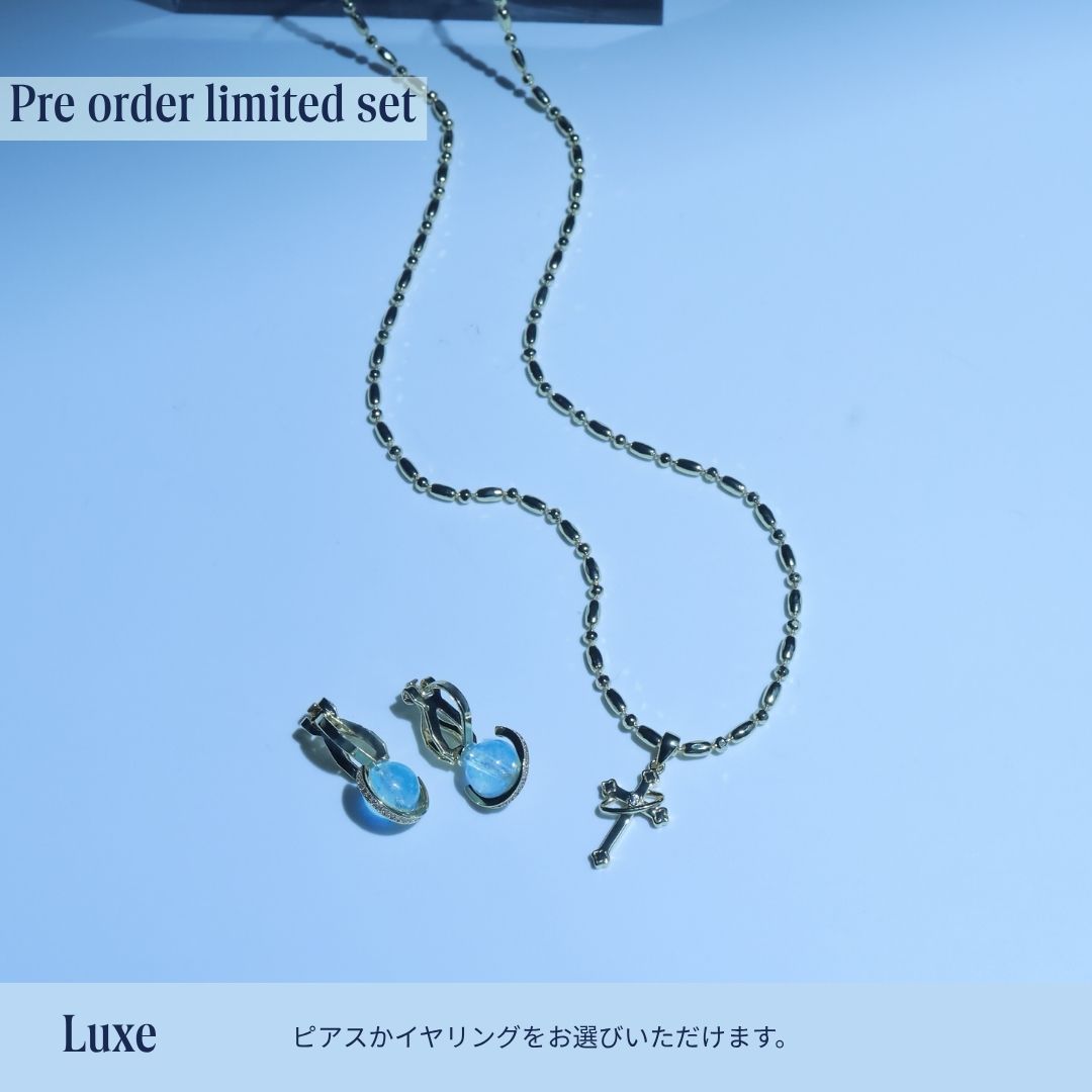 《Grace of Planet》Necklace＆Ear Items Set ｜Gold（Luxe）