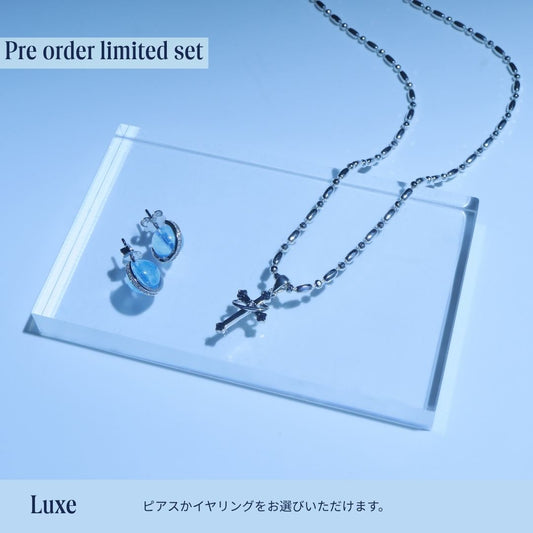 《Grace of Planet》Necklace＆Ear Items Set ｜Silver（Luxe）