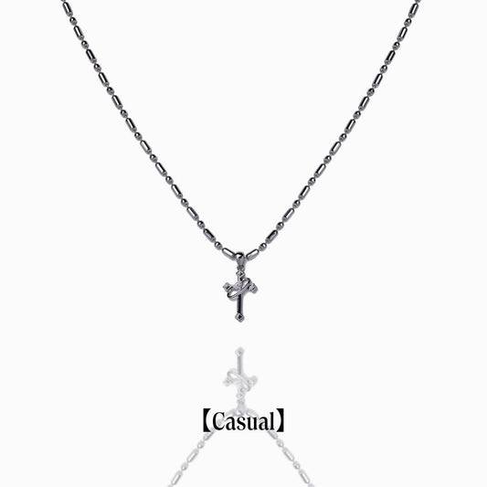 《Necklace》Cross Orbit｜Silver　（Casual）