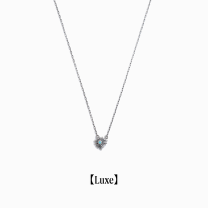 《Necklace》Blue Petal Bloom｜Silver （Luxe)