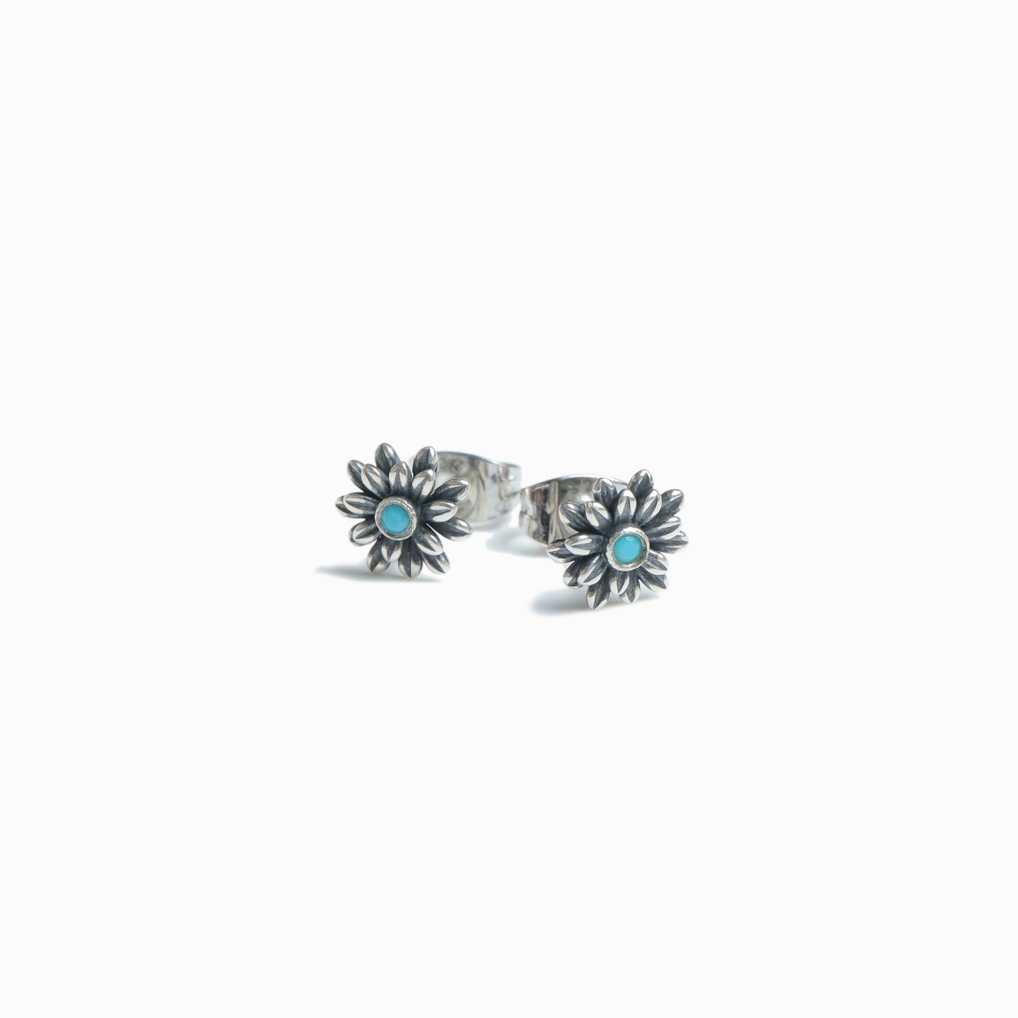 《Pierced earrings》Blue Bloom ｜Silver　（Luxe)