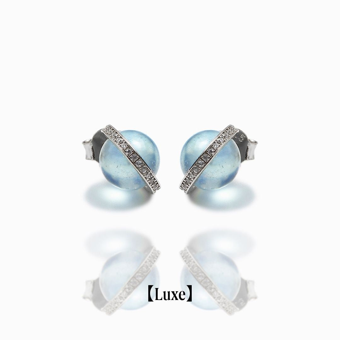 《Pierced earrings》Blue Planet ｜Silver（Luxe）